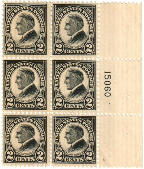 610 PB - 1923 2c Harding, black, perf 11