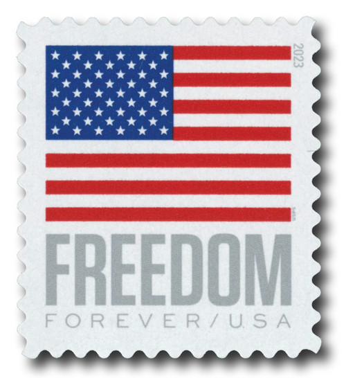 5787 PB - 2023 First-Class Forever Stamp - US Flags (BCA Pane)