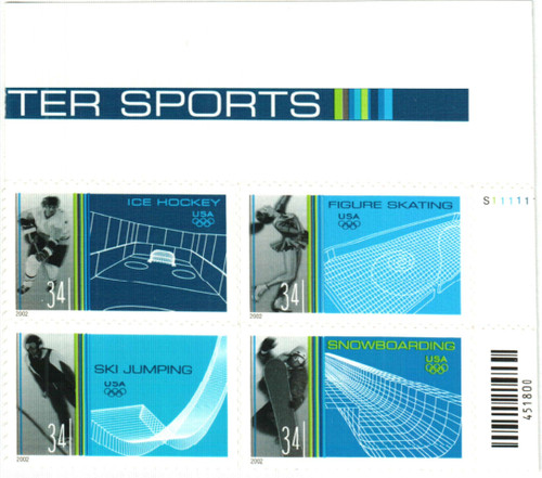 3552-55 PB - 2002 34c Winter Olympics