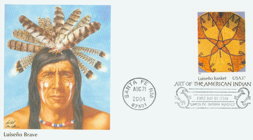 3873j FDC - 2004 37c Art of the American Indian: Luiseno Basket