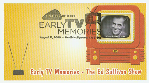 4414j FDC - 2009 44c Early TV Memories: The Ed Sullivan Show