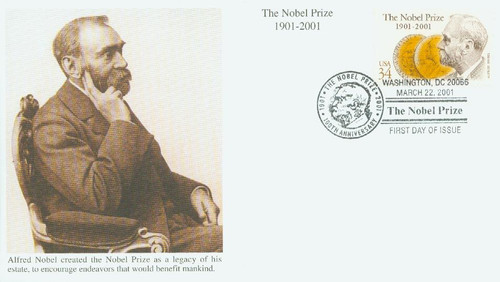 3504 FDC - 2001 34c The Nobel Prize
