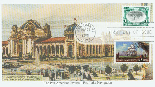 3505a FDC - 2001 1c Pan-American Invert Reproduction