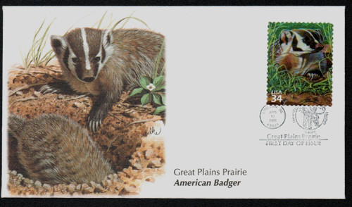 3506g FDC - 2001 34c Great Plains Prairie: Badger and Harvester Ants