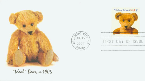 3656 FDC - 2002 37c Teddy Bears: Ideal