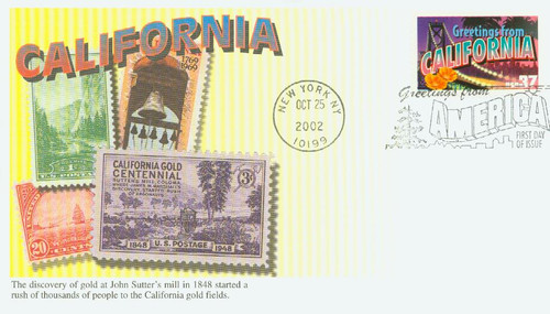 3700 FDC - 2002 37c Greetings from America: California