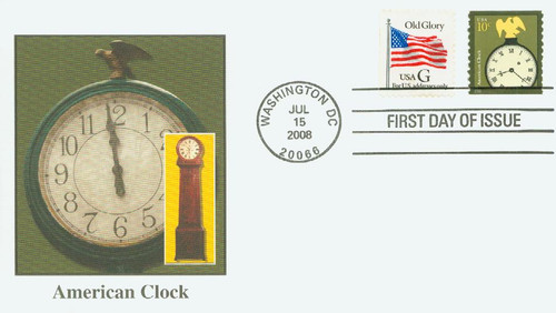 3763 FDC - 2008 10c American Clock