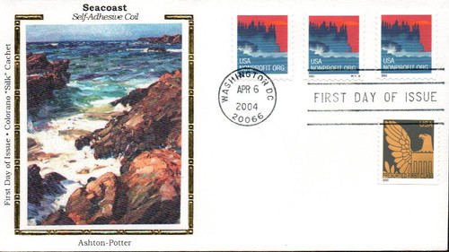 3785 FDC - 2003 5c Sea Coast, non-denominational coil