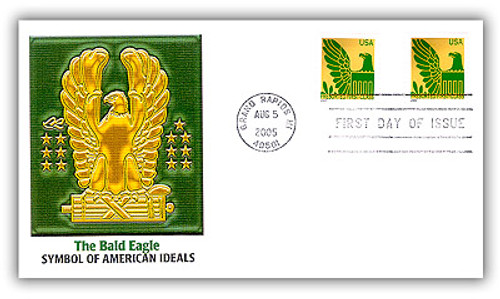 3801a FDC - 2005 ND (25c) Presorted Green Eagle Coil FDC