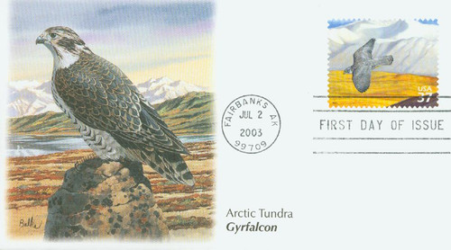 3802a FDC - 2003 37c Arctic Tundra: Gyrafalcon