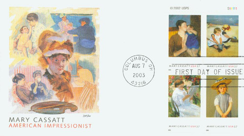 3804-07 FDC - 2003 37c Mary Cassatt Paintings, 4 stamps