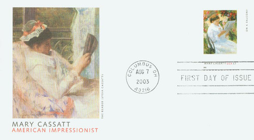 3806 FDC - 2003 37c Mary Casatt Paintings: "On a Balcony"