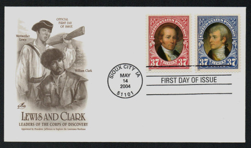 3855-56 FDC - 2004 37c Lewis and Clark