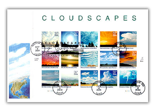 3878 FDC - 2004 37c Cloudscapes