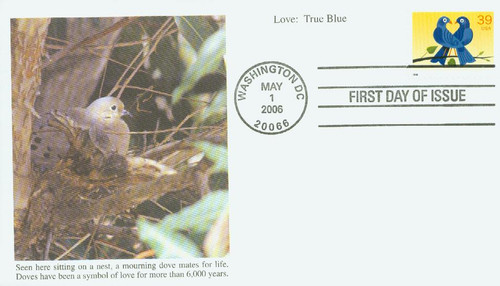 4029 FDC - 2006 39c Love Series: Love Birds