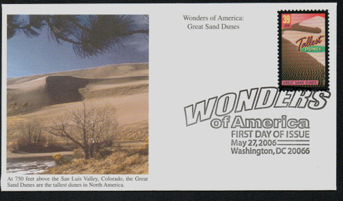 4037 FDC - 2006 39c Great Sand Dunes, Tallest Dunes