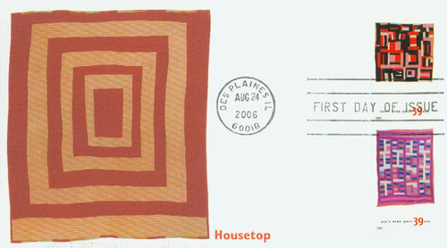 4089 FDC - 2006 39c Quilts of Gee's Bend: Housetop