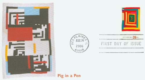 4090 FDC - 2006 39c Quilts of Gee's Bend: Pig in a Pen