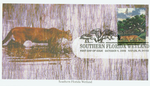 4099c FDC - 2006 39c Southern Florida Wetland: Florida Panther