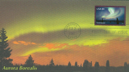 4123a FDC - 2007 84c Aurora Borealis FDC