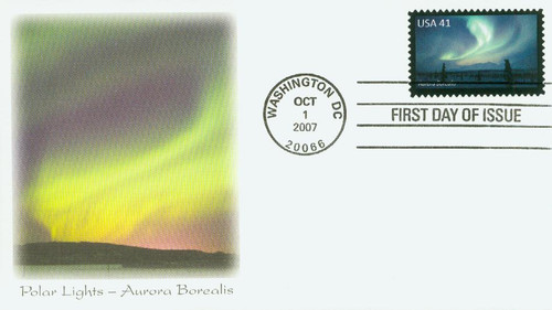 4203 FDC - 2007 41c Polar Lights: Aurora Borealis