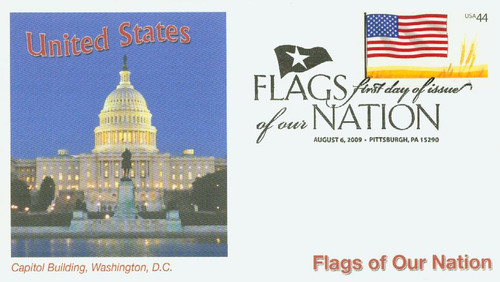 4302 FDC - 2009 44c Flags of Our Nation: Flag & Wheat