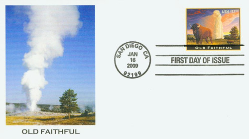 4379 FDC - 2009 $17.50 Old Faithful, Express Mail