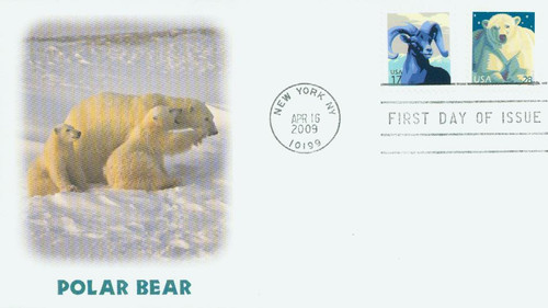 4387 FDC - 2009 28c Polar Bear