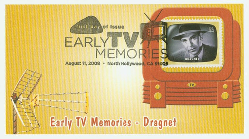 4414e FDC - 2009 44c Early TV Memories: Dragnet