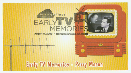 4414n FDC - 2009 44c Early TV Memories: Perry Mason