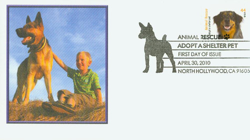 4458 FDC - 2010 44c Adopt a Shelter Pet: Australian Shepherd