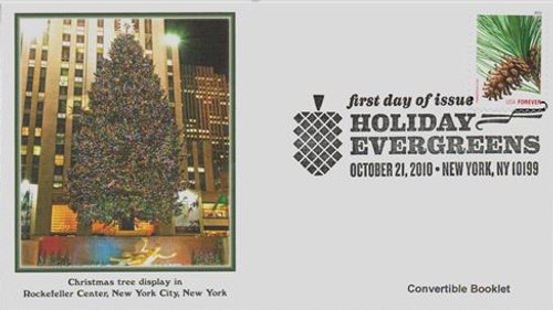 4478 FDC - 2010 First-Class Forever Stamp -  Holiday Evergreens: Ponderosa