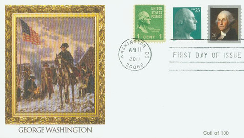 4512 FDC - 2011 20c George Washington, coil