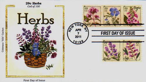 4513-17 FDC - 2011 29c Herbs, coil