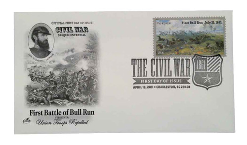 4523 FDC - 2011 First-Class Forever Stamp -  Civil War Sesquicentennial: 1st Battle of Bull Run