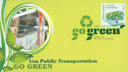 4524m FDC - 2011 First-Class Forever Stamp - Go Green: Use Public Transportation
