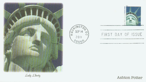4559 FDC - 2011 First-Class Forever Stamp -  Lady Liberty (Ashton Potter)