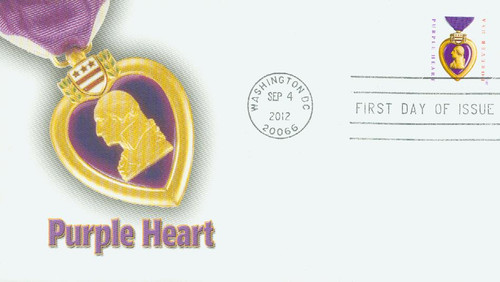 4704 FDC - 2012 First-Class Forever Stamp - Purple Heart