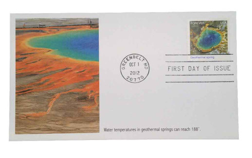 4710c FDC - 2012 First-Class Forever Stamp - Earthscapes: Geothermal Spring