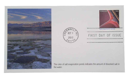 4710f FDC - 2012 First-Class Forever Stamp - Earthscapes: Salt Evaporation Ponds