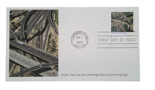 4710o FDC - 2012 First-Class Forever Stamp - Earthscapes: Highway Interchange