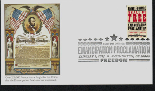 4721a FDC - 2013 First-Class Forever Stamp - Imperforate Emancipation Proclamation