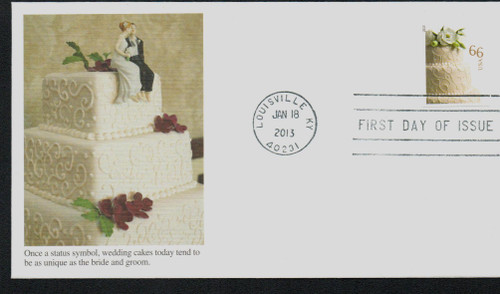 4735a FDC - 2013 66c Imperf Wedding Cake