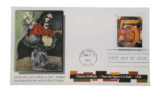 4748a FDC - 2013 First-Class Forever Stamp - Modern Art in America: Charles Demuth's "I Saw the Figure 5 in Gold"