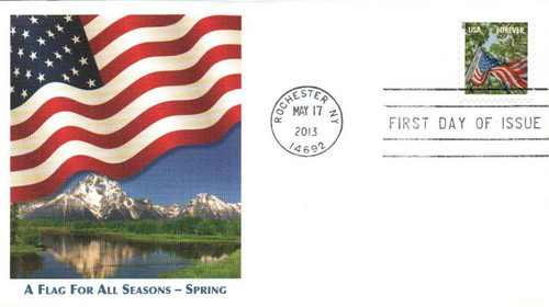 4778 FDC - 2013 First-Class Forever Stamp - A Flag for All Seasons: Spring (Ashton Potter, booklet)