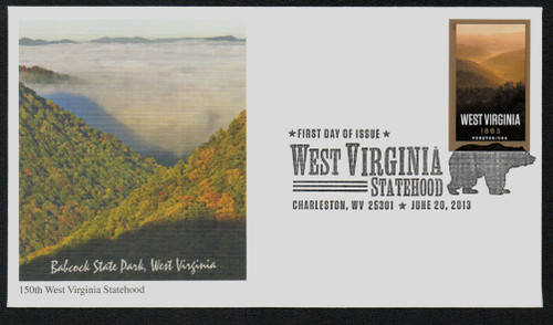 4790a FDC - 2013 First-Class Forever Stamp - Imperforate Statehood: West Virginia Sesquicentennial