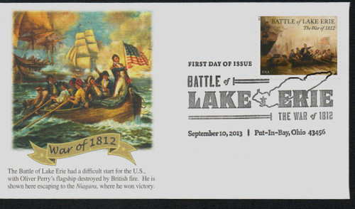 4805 FDC - 2013 First-Class Forever Stamp - The War of 1812: Battle of Lake Erie