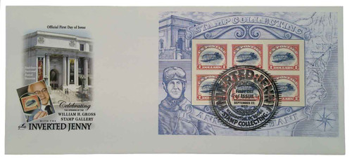 4806 FDC - 2013 $2.00 Inverted Jenny, sheet of 6