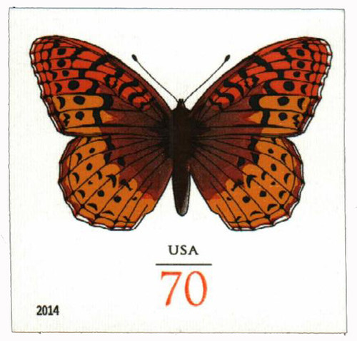 4859a FDC - 2014 70c Imperf Grt Spangled Fritillary