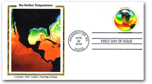 4893 FDC - 2014 Global Forever Stamp - Sea Surface Temperatures